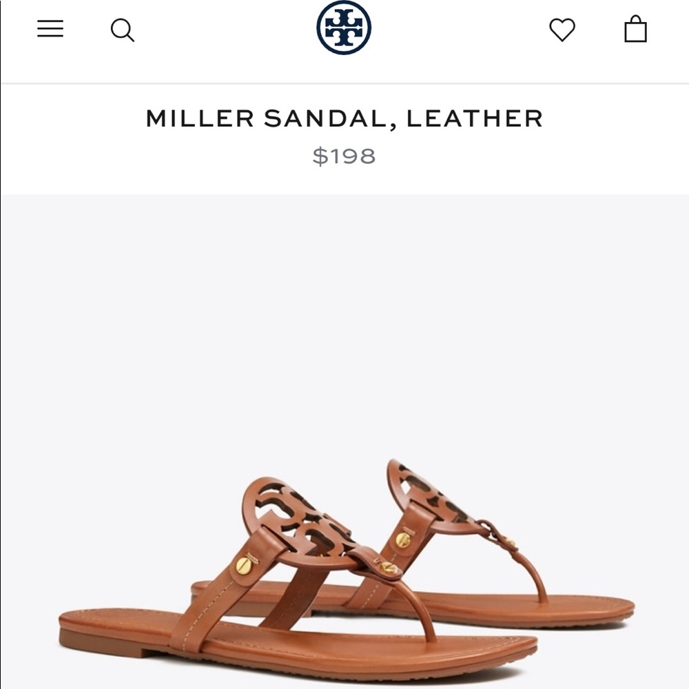 NIB Tory Burch Miller Sandals Size 8